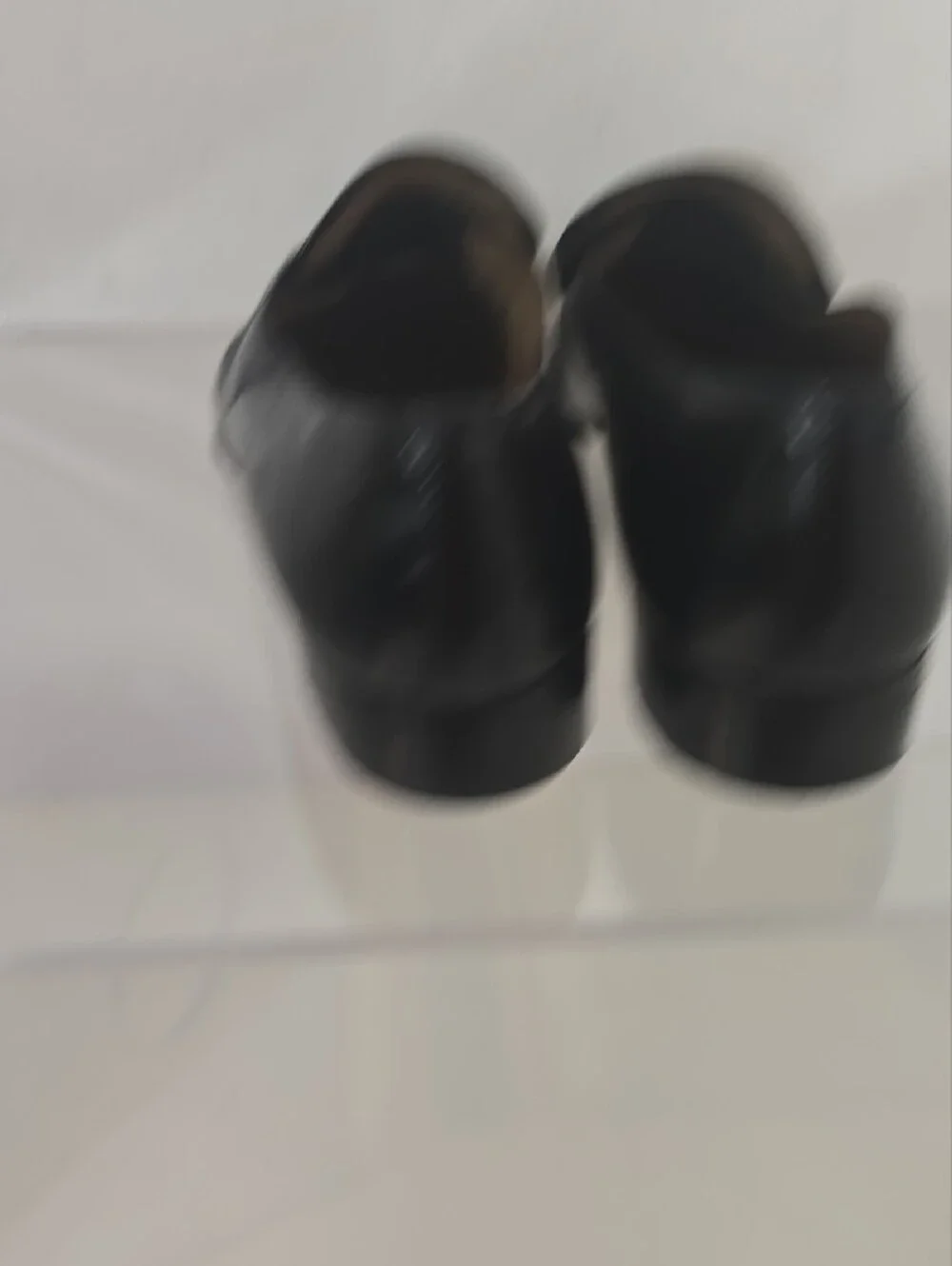 MORESCHI Black Leather Slip-On Loafers with Gold Accent
